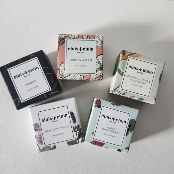 Elvis + Elvin Solid Perfume 5 Pack Set - Bamboo, Peony, Magnolia, Rose - Picture 9 of 12